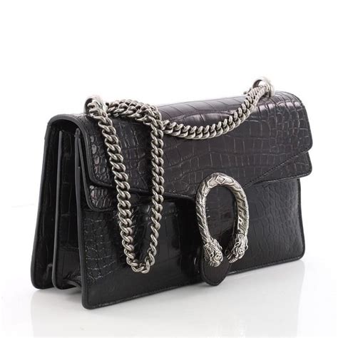 gucci crossbody dionysus black|gucci dionysus crocodile.